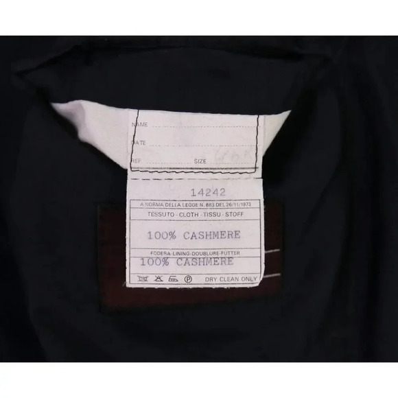 Giuseppe New York Bespoke Navy Blue 100% Cashmere Patch Pocket Blazer Jacket 42R - Picture 10 of 12